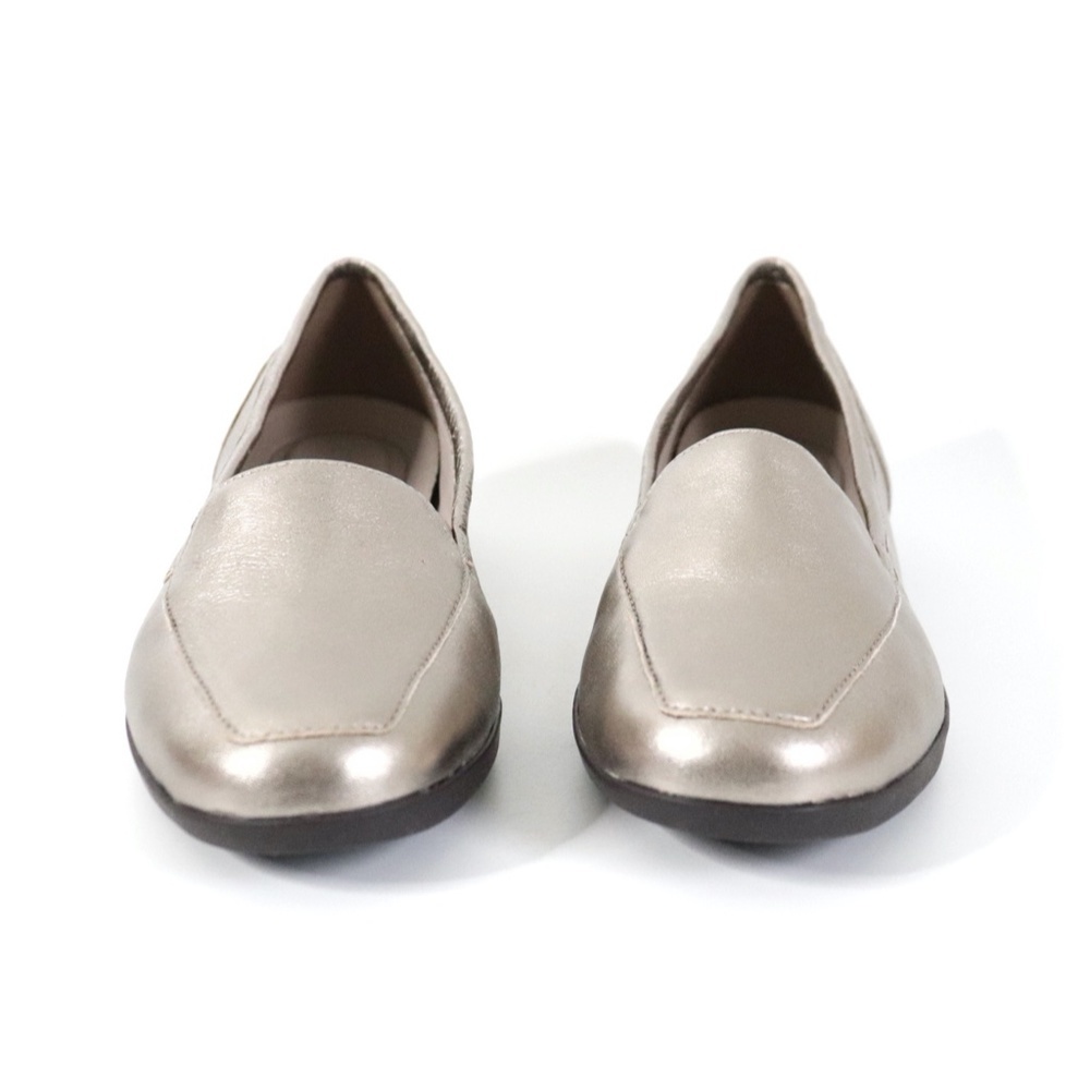 Easy Spirit Devitt Bronze Metallic Leather Slip-On Loafers Shoes Size 7.5 - Picture 2 of 8